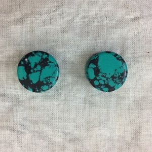 Turquoise Gauges Faux Stone 7/16